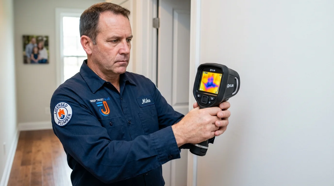 Thermal imaging leak detection by Johns Plumbing LLC in Summerland